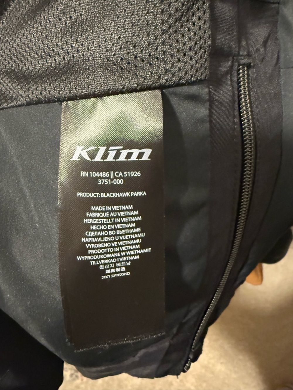 Black Klim shell - Picture 9 of 9